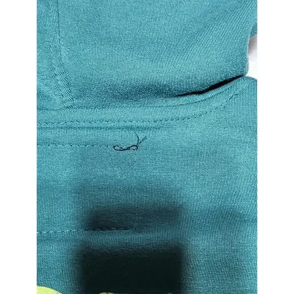 Brooklyn Sweater Women Med Kinetic Research Faded Hoodie Kangaroo Pockets Green - Picture 13 of 13